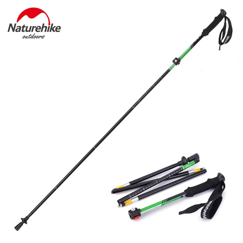 

Naturehike Outdoor Walking Stick Climbing Rod UltraLight 4 Section Telescopic Folding Trekking Pole Adjustable 280g