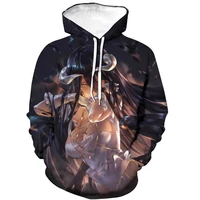 popular anime overlord hoodies 3d printing men women fashion hooded sweatshirt autumn winter comfortable pullover hoodie