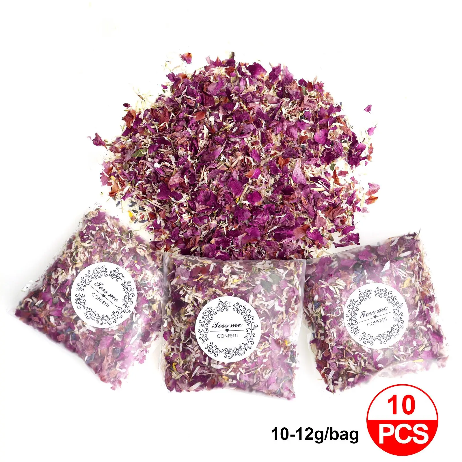 

10pcs Natural Wedding Confetti Dried Flower Rose Petals Bridal Shower Birthday Party Decoration DIY Wedding Parties