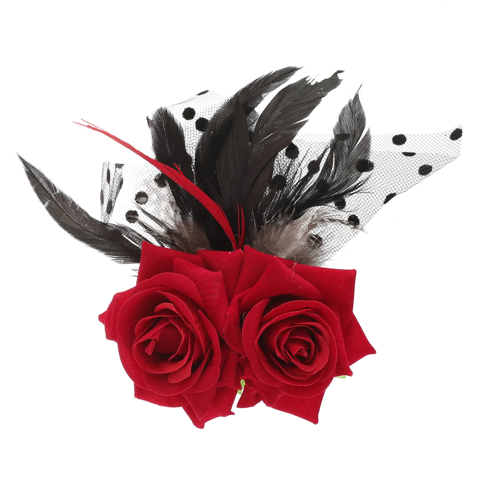 

red fascinators for headpiece bride hats hat pillbox veil wedding veils brides black- Hair Clips Pattern Red Rose Fascinating