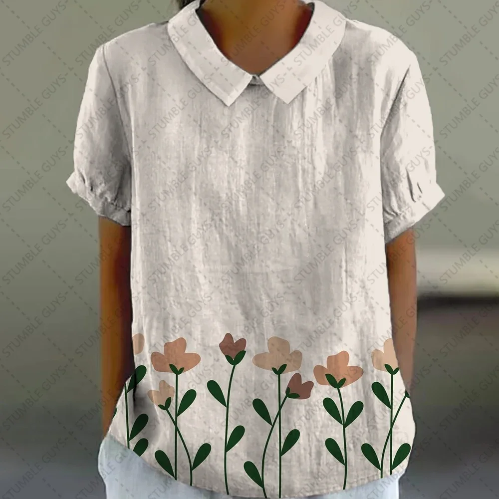 Женский костюм с 3D-принтом футболка в стиле ретро рукавами-фонариками и