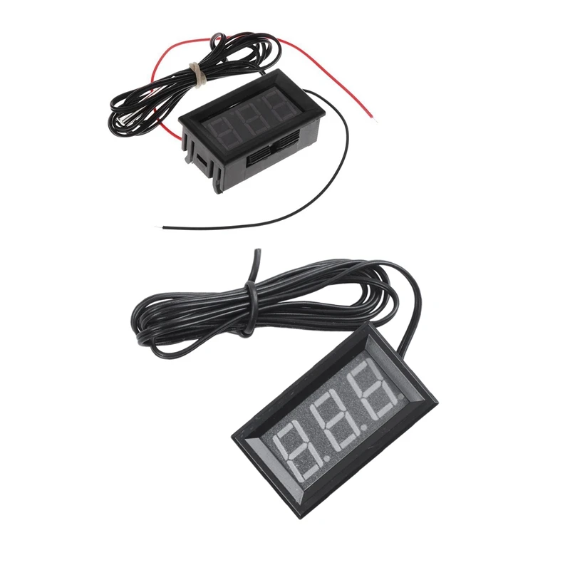 

2 шт., цифровой термометр с щупом, 5 - 12 В,-50-110 градусов