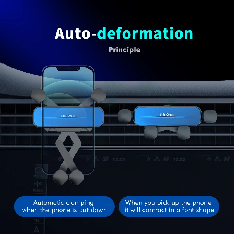 

Gravity Car Holder For Phone in Car Air Vent Mount Clip Cell stand No Magnetic Mobile Phone Stand Support Smartphone