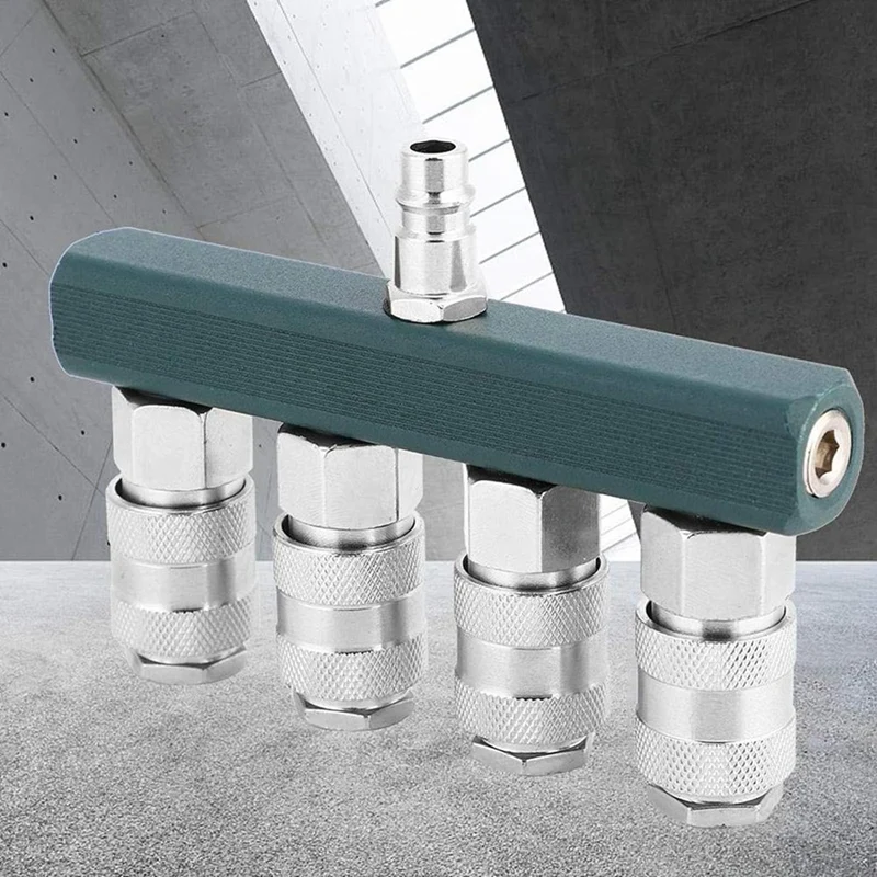 Сплиттер для воздушного компрессора 1 шт. фитинги шланга с 4 муфтами и 1/4 дюймовым