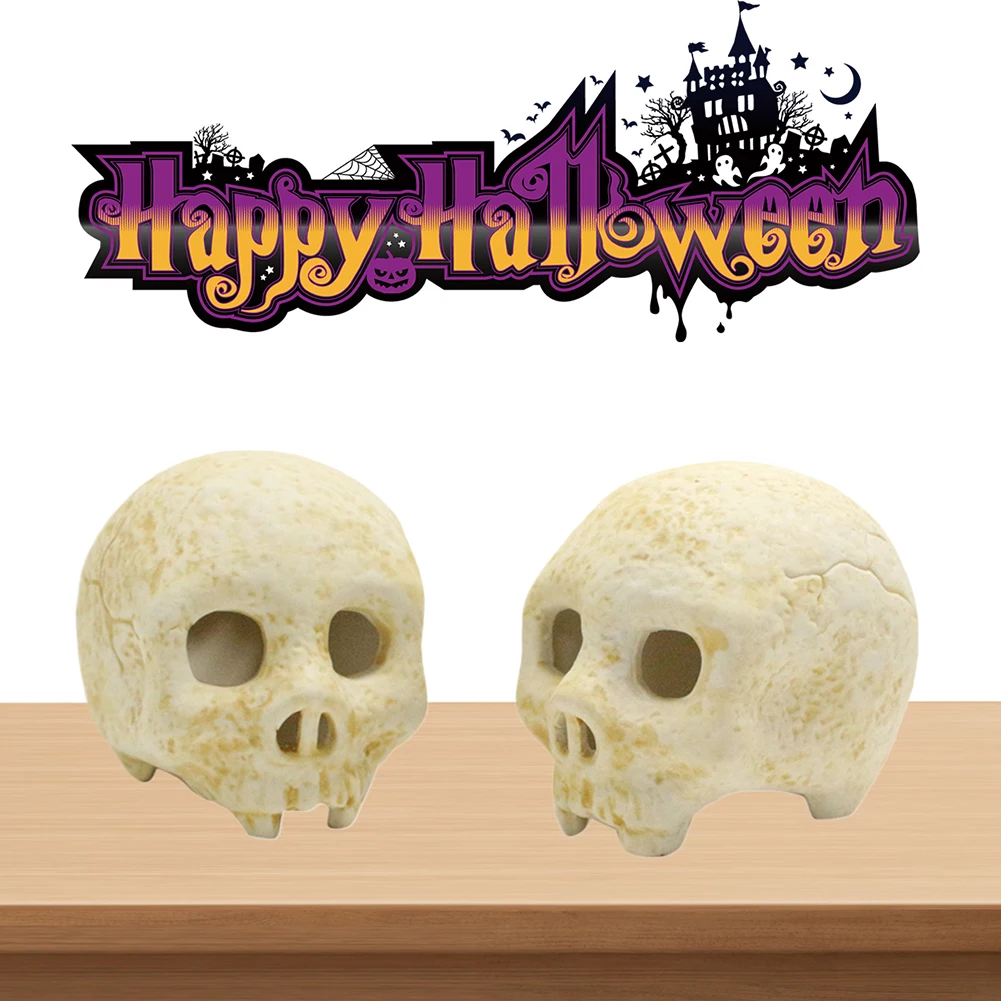 2 шт. Хэллоуин костра череп керамическое украшение имитация камина горящий