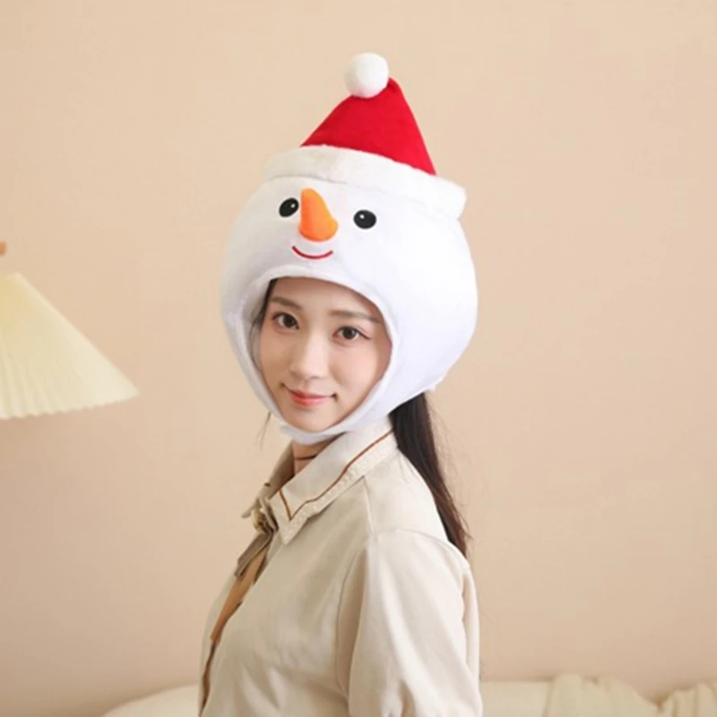 SZWA Рождественская шапка со снеговиком удобный головной убор подарок для друга и