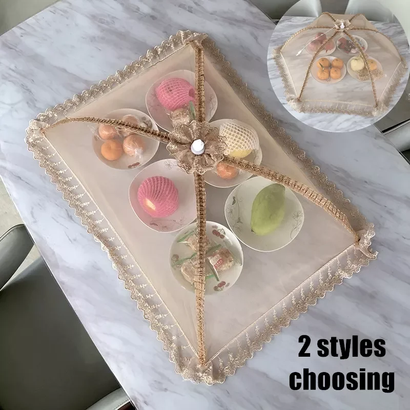 

NEW2022 New Umbrella Style Food Covers Anti Fly Mosquito Meal Cover Lace Table Large Table Cover Home Gadgets