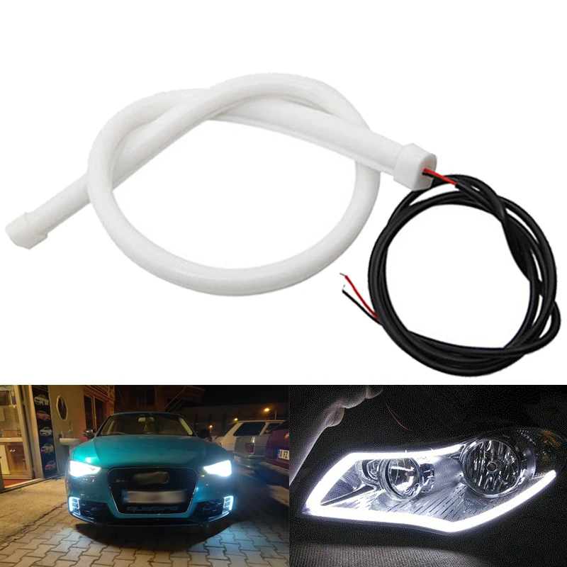 

1 шт., автомобильная гибкая светодиодная лента для дневных ходовых огсветильник, 12 В, 30 см, 45 см, 60 см