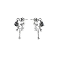 coconal fashion silver color women dark heart earrings jewelry for gothic party jewelry gifts earrings