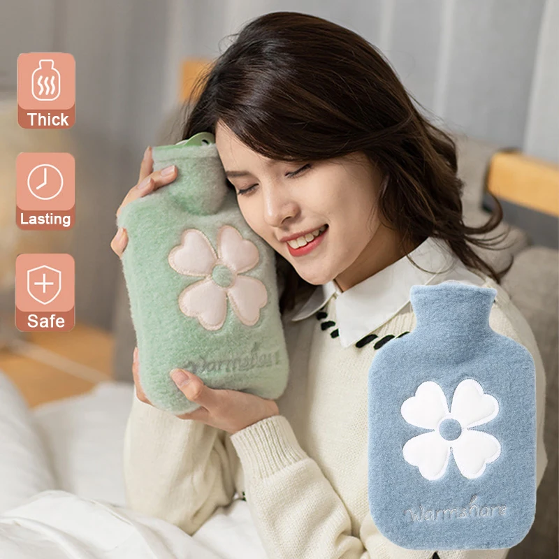 

Plush Hot Water Bottle Removable Winter Hand Warmer for Girls Portable Hot Water Bag Winter Warm Feet Handwarmer
