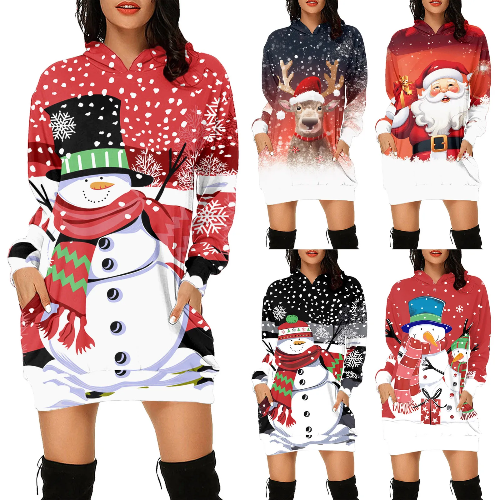 

Женские повседневные Свитера и платья с забавным рисунком