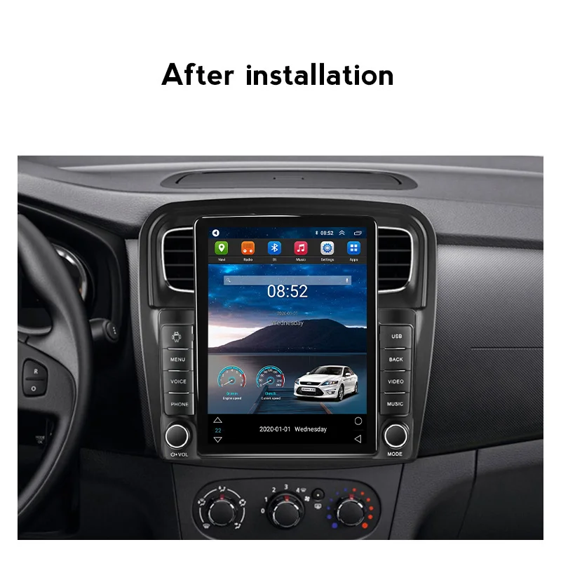 Android 11 Carplay 4G для Tesla вертикальное автомобильное радио Видео Стерео Renault Logan 2 2012 - 2019