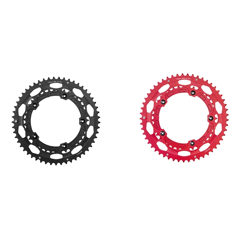 

WEST BIKING 53T/39T 130BCD Chainring Road Bicycle Chainwheel Plate Double Oval Chain Ring 8/9/10/11S Bike Parts For SRAM