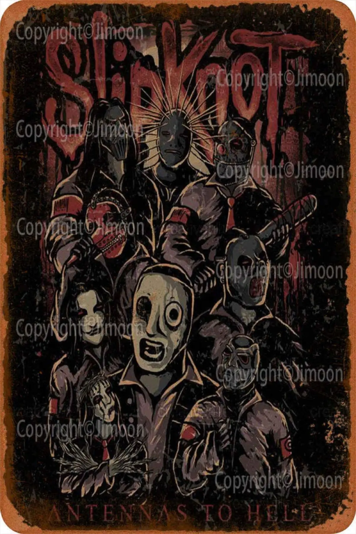 

Slipknot Vintage Tin Sign Art Iron Painting Rusty Poster Decoration Aluminum plaque