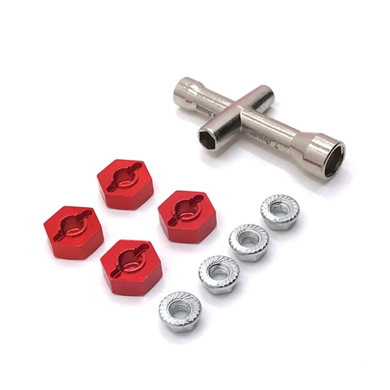 

Metal 12Mm Hex Wheel Hub Adapter Combiner With Nut Sleeve For MN-999 MN 999 D90 1/10 RC Crawler Car Upgrade Parts