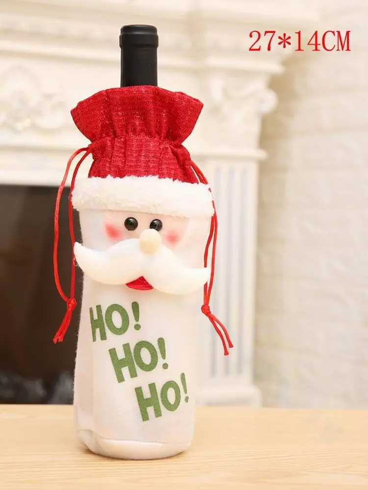 

Рождественские чехлы для бутылок вина