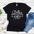 Рубашка для чтения книг и свечей Belle's, мультяшная рубашка Moive, рубашка для книг, рубашка для чтения, для влюбленных, графическая футболка для книг в подарок