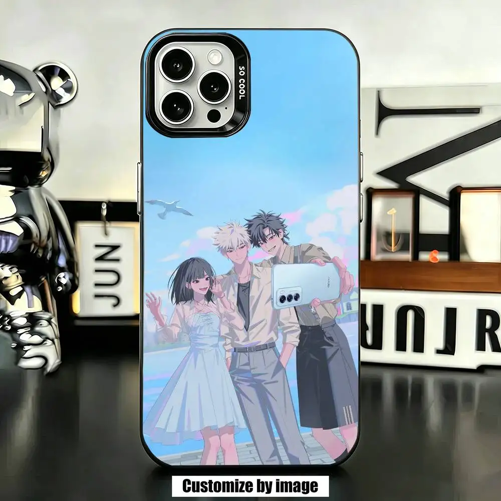 Фото Чехол для телефона Link C-Click Shi Guang Dai Li Ren Anime для iPhone 17, 16, 15, 14, 13, 12 Plus, Pro Max, XS, серый, серебристый, чехол-накладка №5