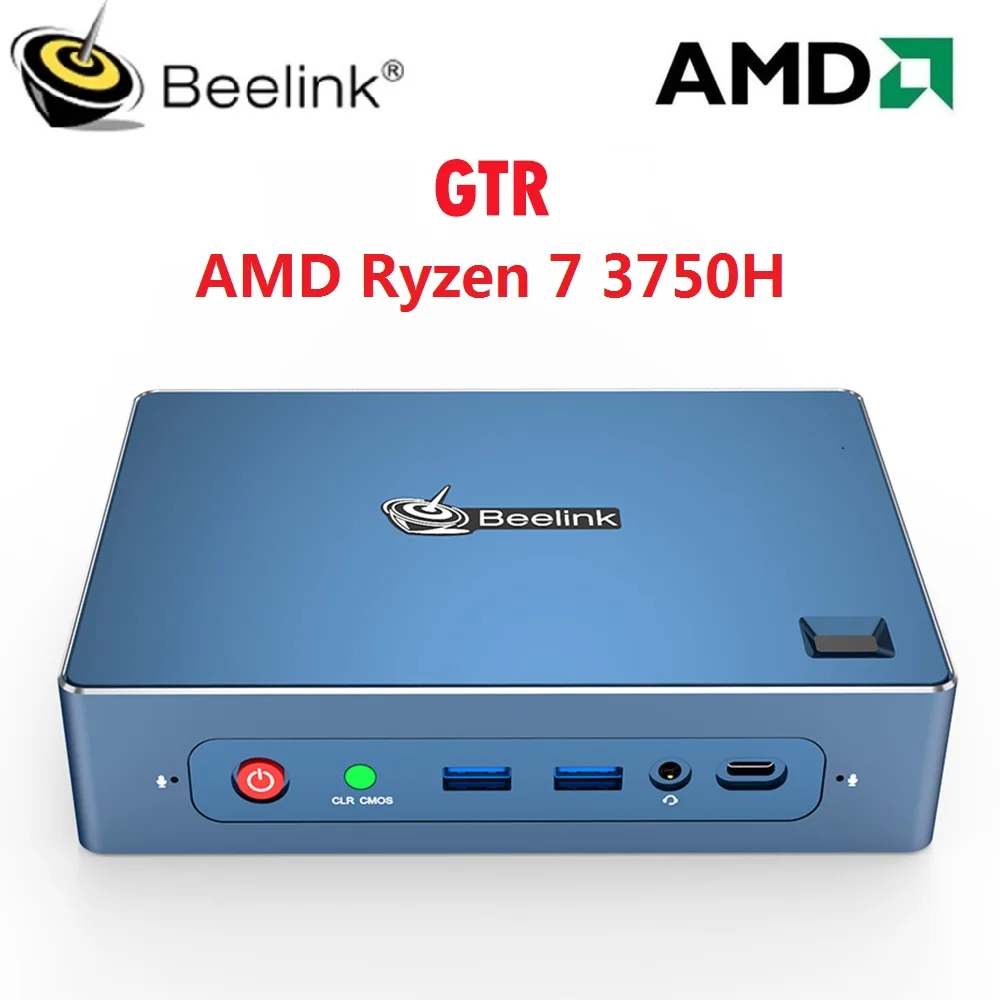 

Beelink GTR AMD Ryzen 7 3750H Mini PC Windows 10 DDR4 16GB 500GB SSD Wifi 6 BT5.0 Dual HD DP USB3.0 1000M Gaming Computer GTR R7