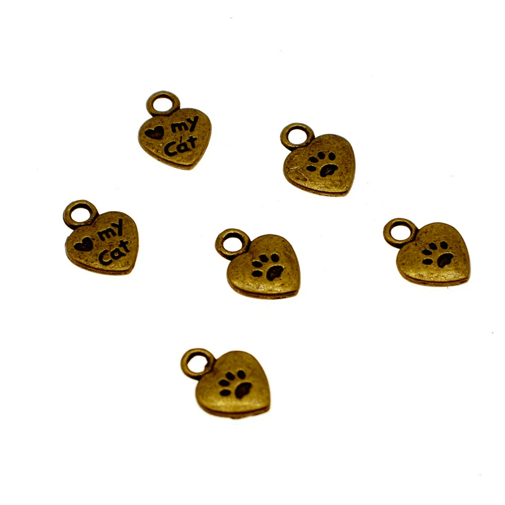 20 шт./партия подвески в виде кошачьей лапы