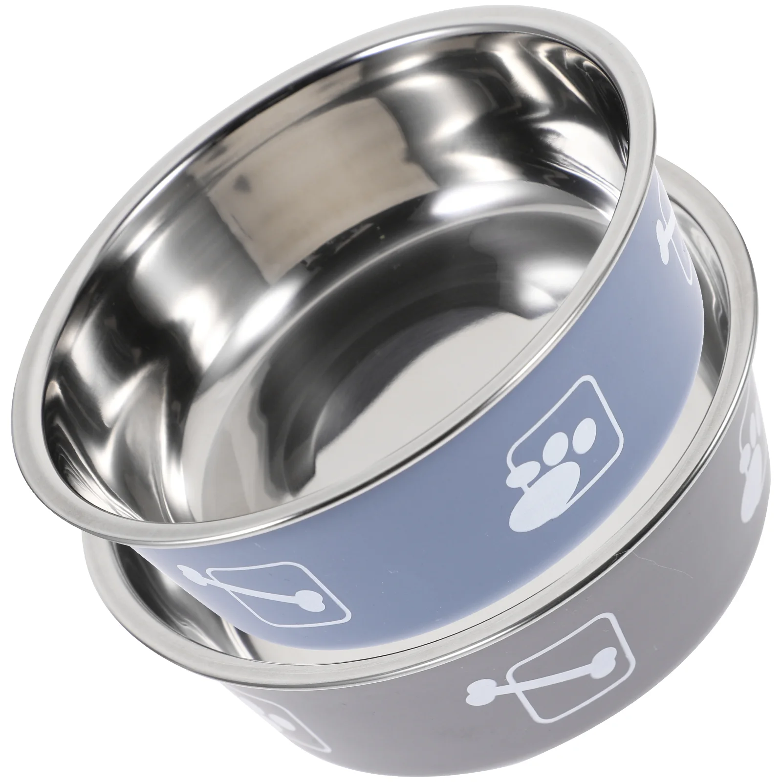 

Dog Bowl Pet Bowls Cat Feeding Feeder Stainless Water Puppy Skid Container Dispenser Holder Practical Non Anti Dishes Base Steel