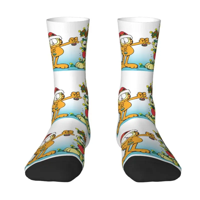 

Manga Garfields Christmas Dress Socks Men's Women's Warm Fashion Cat Crew Socks