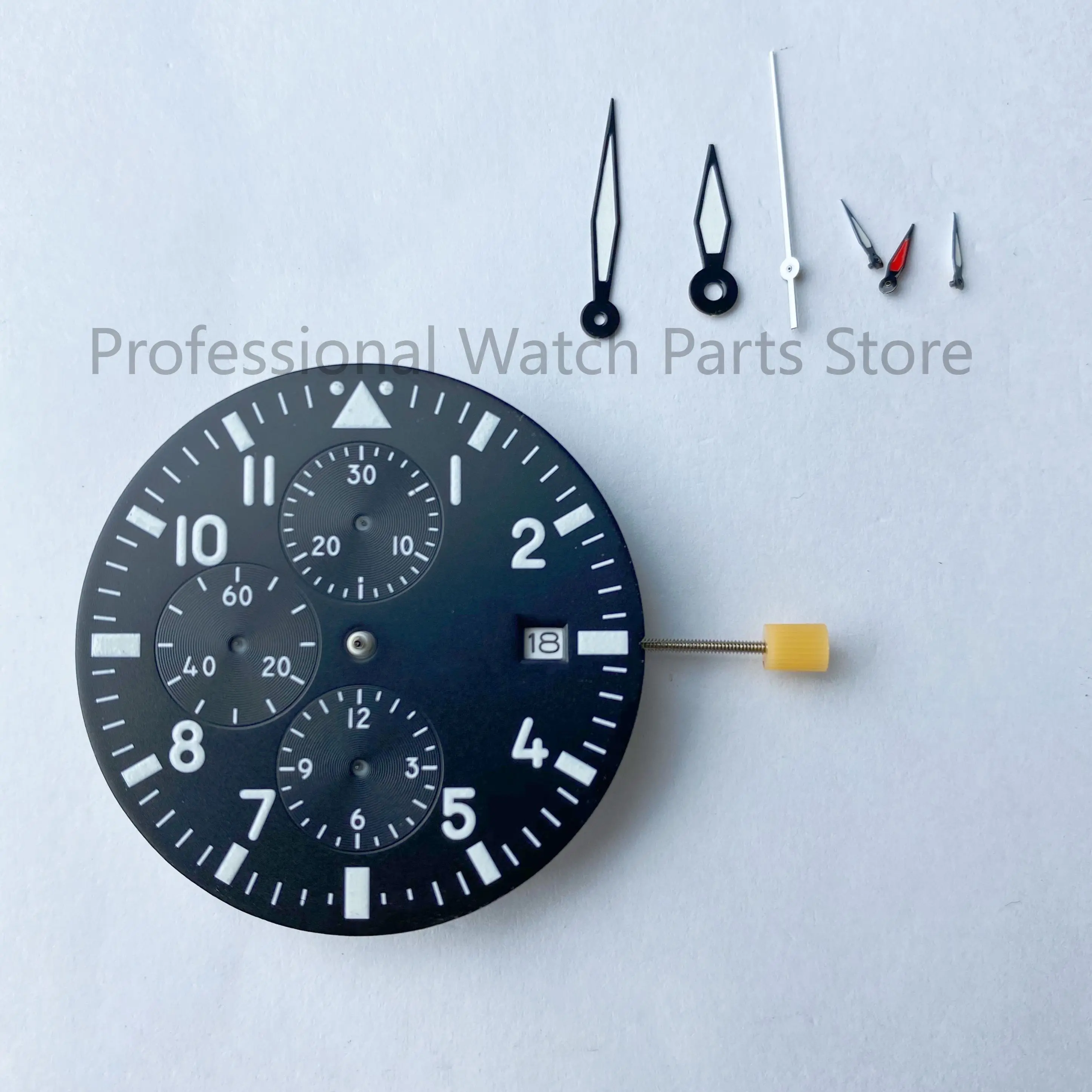 41mm Watch Accessories Set Case+Dial+Hands+Stainless steel Strap Comes with Free Multifunctional Chronograph Quartz Movement Set