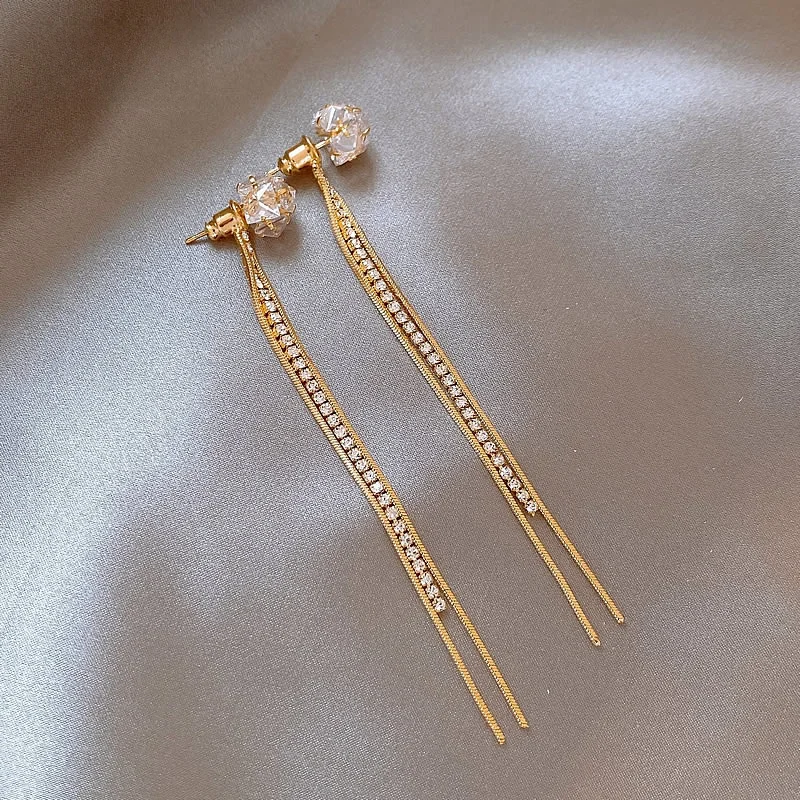 Золотые серьги с кисточками большие круглые для лица женские легкие роскошные