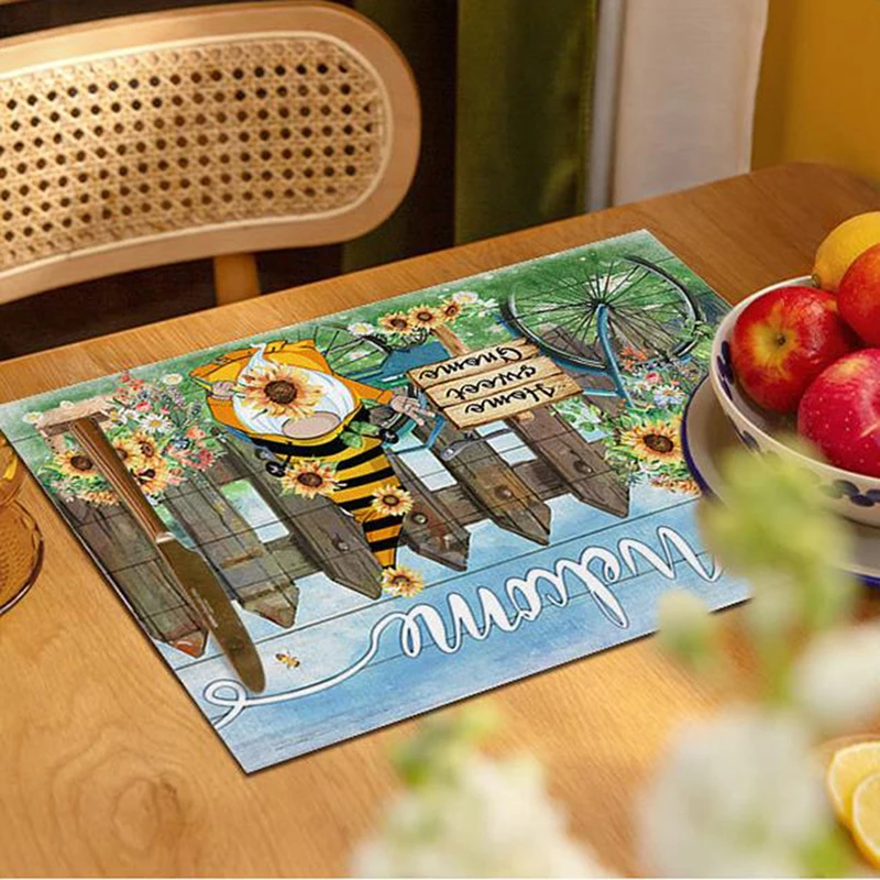 4 шт. настольные флажки белье печатных Настольный флаг Скатерть гномов скатерть