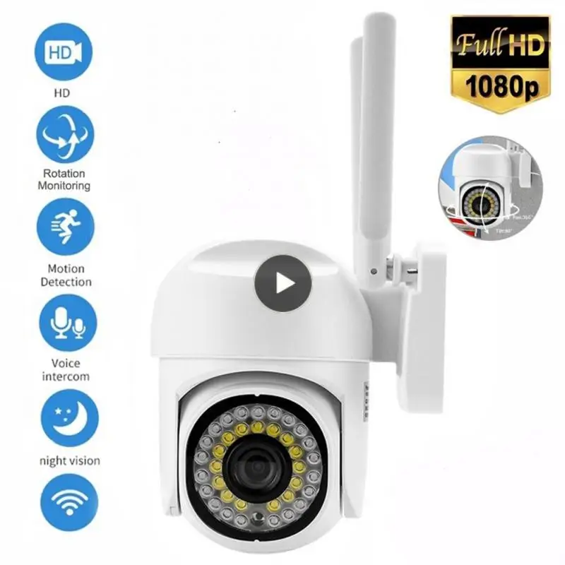 

Камера Hd 1080p с датчиком движения и углом поворота 360 градусов, Wi-Fi, настенная камера безопасности, водонепроницаемый монитор для умного дома