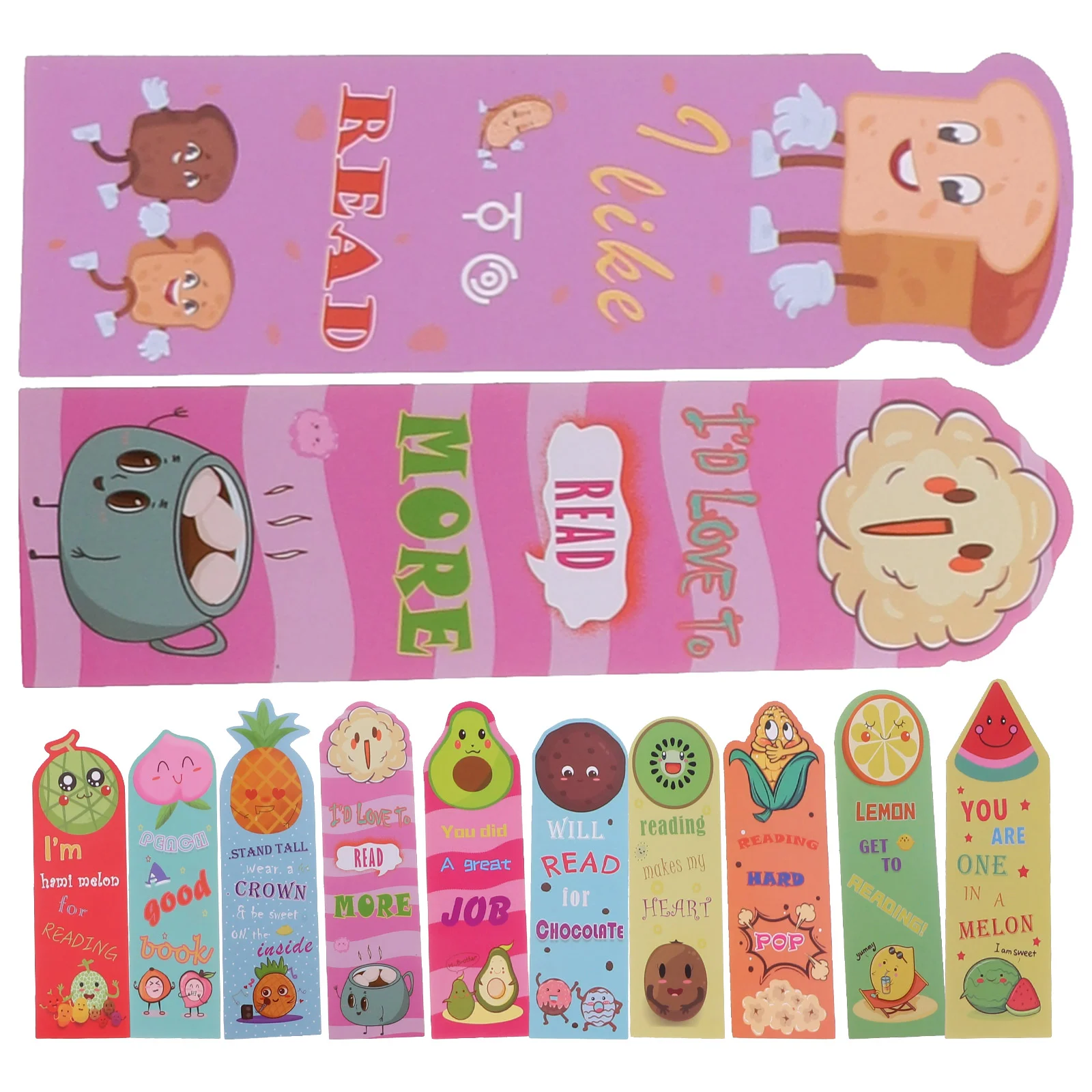 

12 Pcs Bookmark Fruits Clips Unique Bookmarks Markers Reading Delicate Sensory Paper Page Student