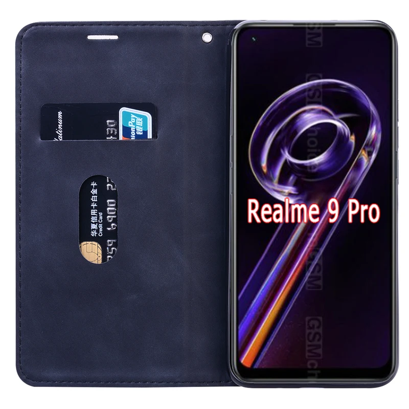 wallet cover for realme 9 pro case leather flip magnetic card stand phone protective book for realme9 pro case rmx3472 rmx3471 free global shipping