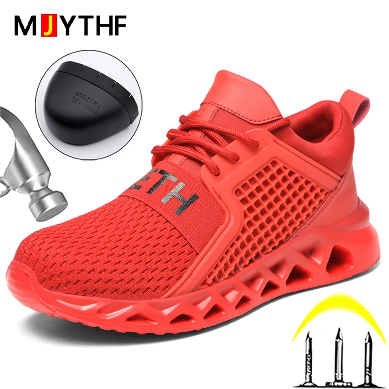 

Fashion Work Safety Shoes For Men Women Anti-smash Anti-puncture Work Shoes Sneakers Steel Toe Shoes Light Comfort Safety Boots