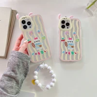 creative dog ear cartoon cute bread cat phone case cover for iphone 11 12 13 pro x xr xs max shockproof case for iphone 13 cases