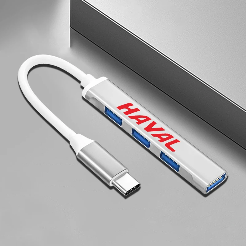

1pcs Type-C Turn USB Adapter USB Multi Port Distributor Hub For Haval Hover F7 F5 F7X H1 H2 H3 H4 H5 H6 H7 H8 H9 2018 2019 2020