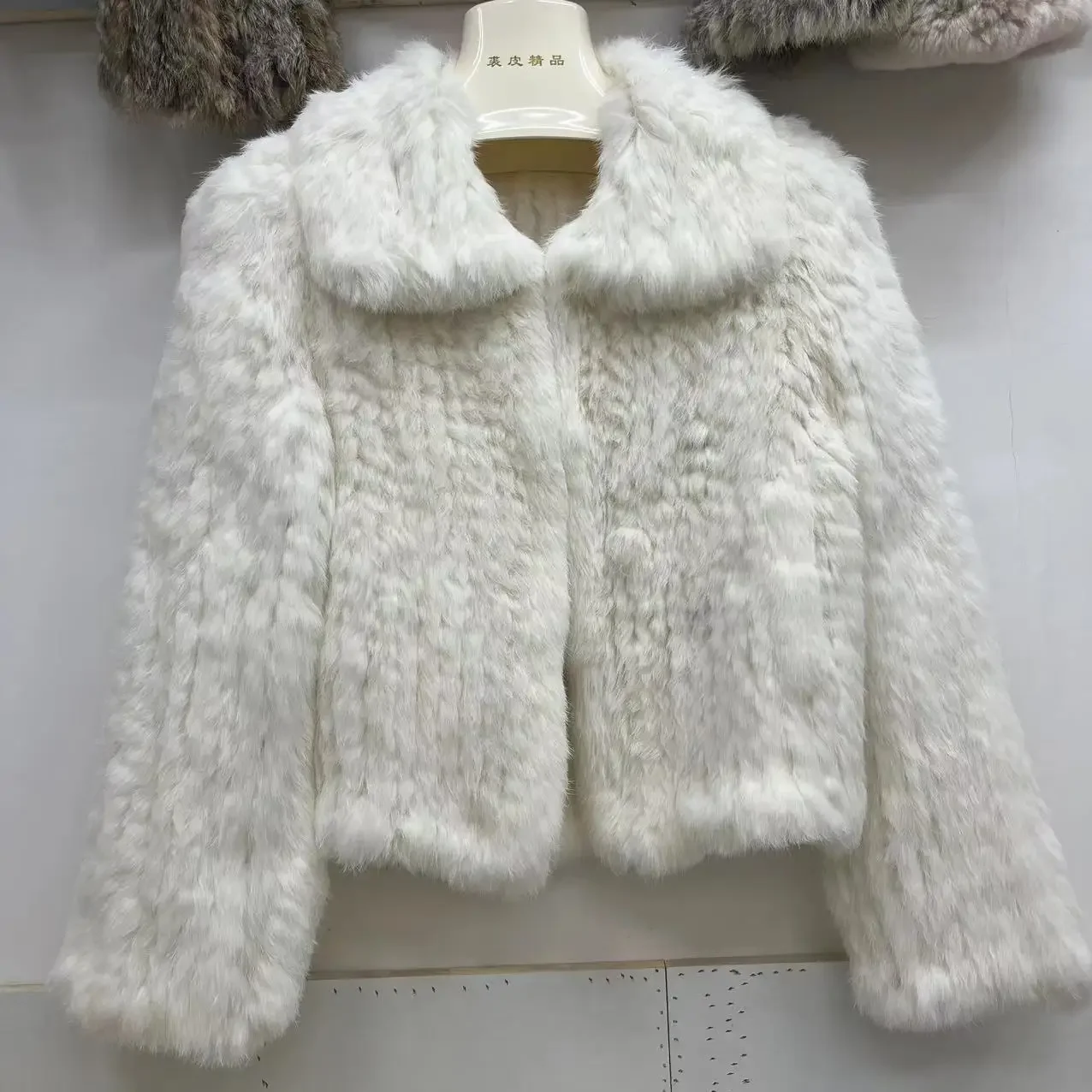 Роскошные новые женские вязаные пальто из натурального кроличьего меха куртки