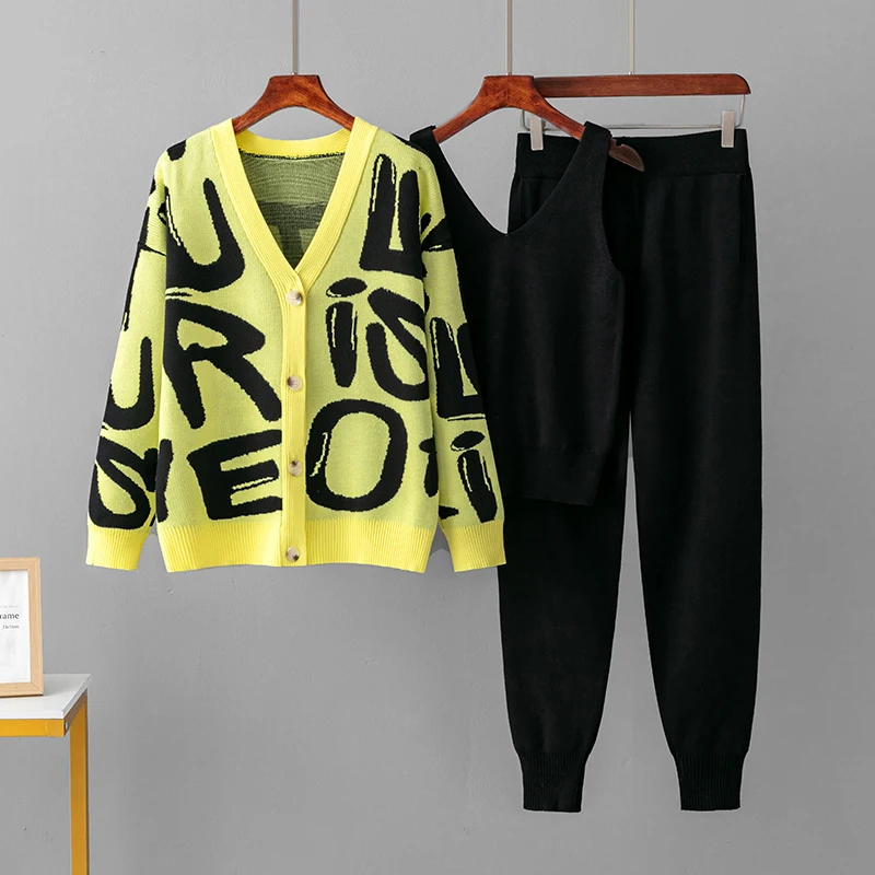 Женский Комплект Спортивной Одежды Trikeatage С Буквенным Принтом