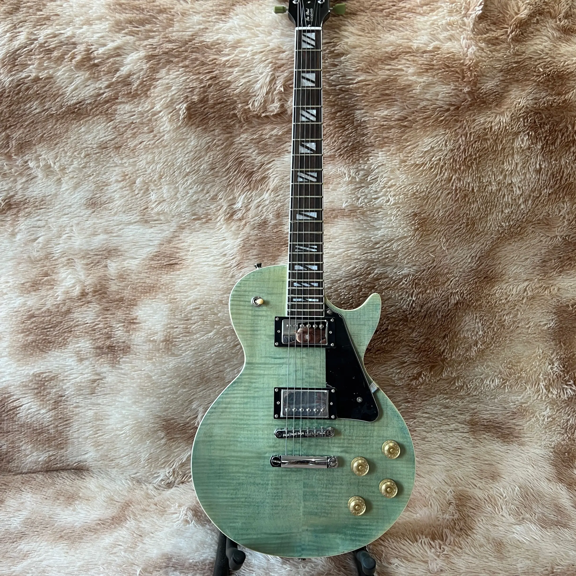 

New Custom Green Electric Guitar With rosewood Fingerboard Chrome Hardware Guitarra Eletrica High Quality Guitare