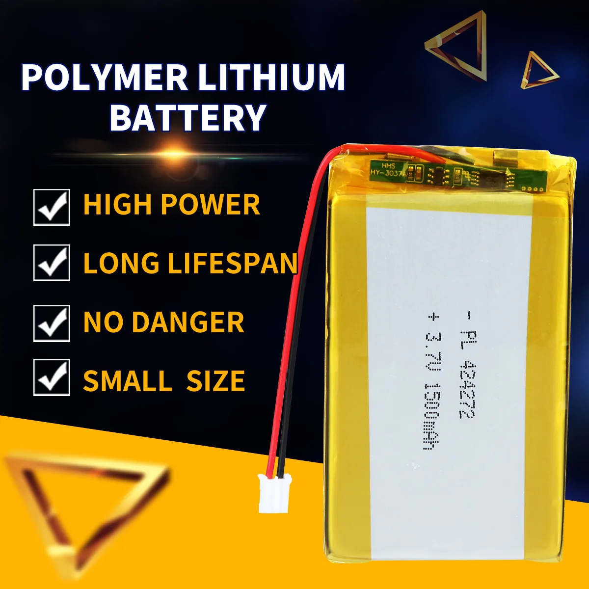 

3.7V 1500mAh 424272 Lithium Polymer Li-Po li ion Rechargeable Battery Lipo Cells For MP3 Speaker Tachograph Car DVR Camera