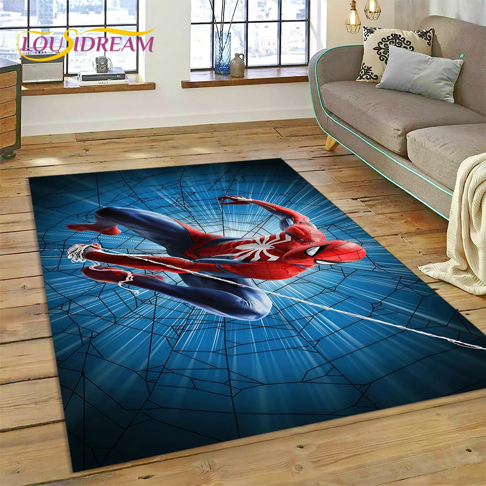 3D-ковер с изображением супергероя Человека-паука для гостиной, спальни, домашнего декора, напольный коврик, нескользящее украшение для дивана, придверный коврик (art.: 3920da2061fe7) - 3920da2061fe7
