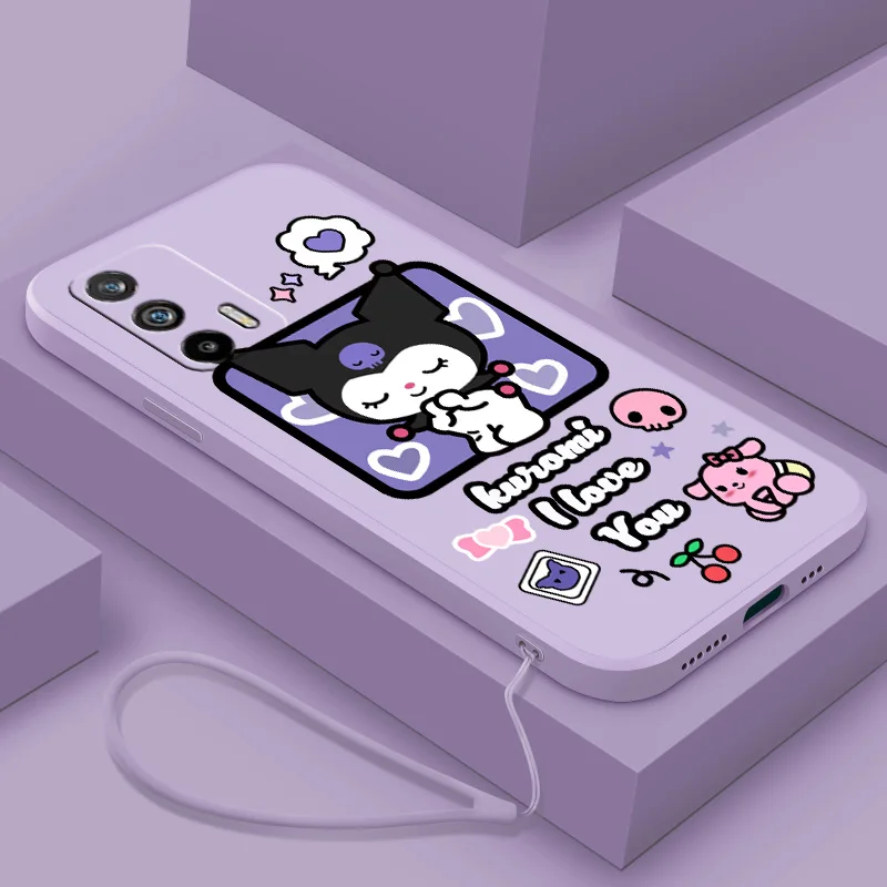 

Anime Kulomi Cute Silicone Phone Case For OPPO Reno 8 7 SE Z 6 5 7 3 2 Lite Pro Plus Liquid Rope Funda TPU Cover