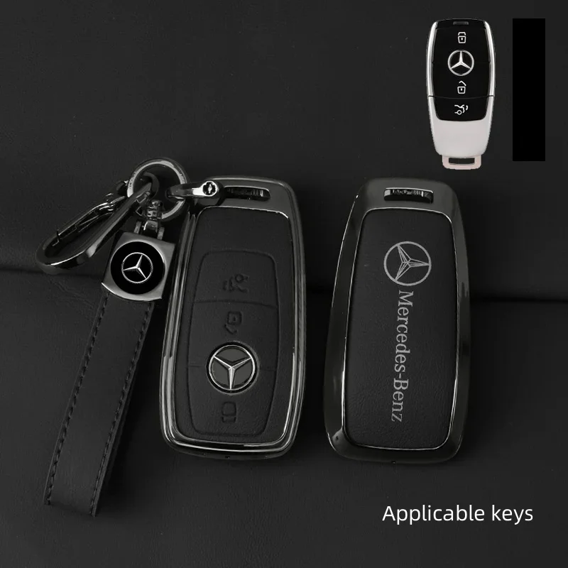 

Кожаный чехол для автомобильного ключа из цинкового сплава для Mercedes Benz AMG A C E S G Class GLC CLE CLA GLB GLS W177 W205 W213 W222 X167