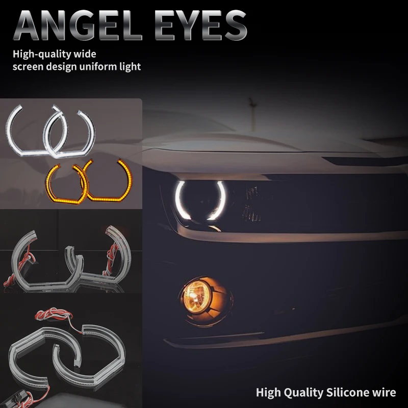

NEW 2022 HOT SALE 4Pcs/Set Angel Eyes Light Halo Ring Retrofit Angel Headlights for BMW 3 Series E90 E92 F30 F35 E60 E87 M3 M4
