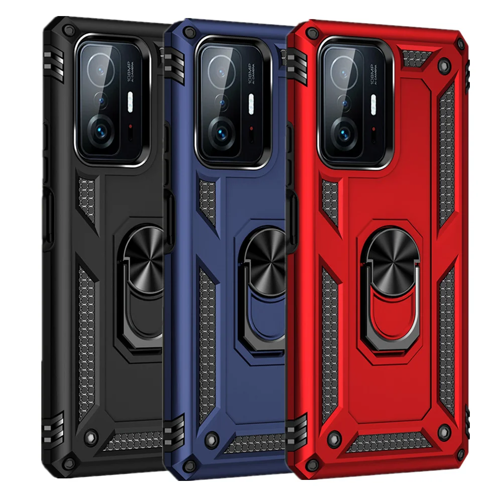 

Mi 11T Pro Armor Shockproof Case For Xiaomi Mi 11T Pro 11 Lite 5G Mi11 Ultra 11i 10T Note 10 Mi 9 A3 Silicone Hybrid Cover Ring