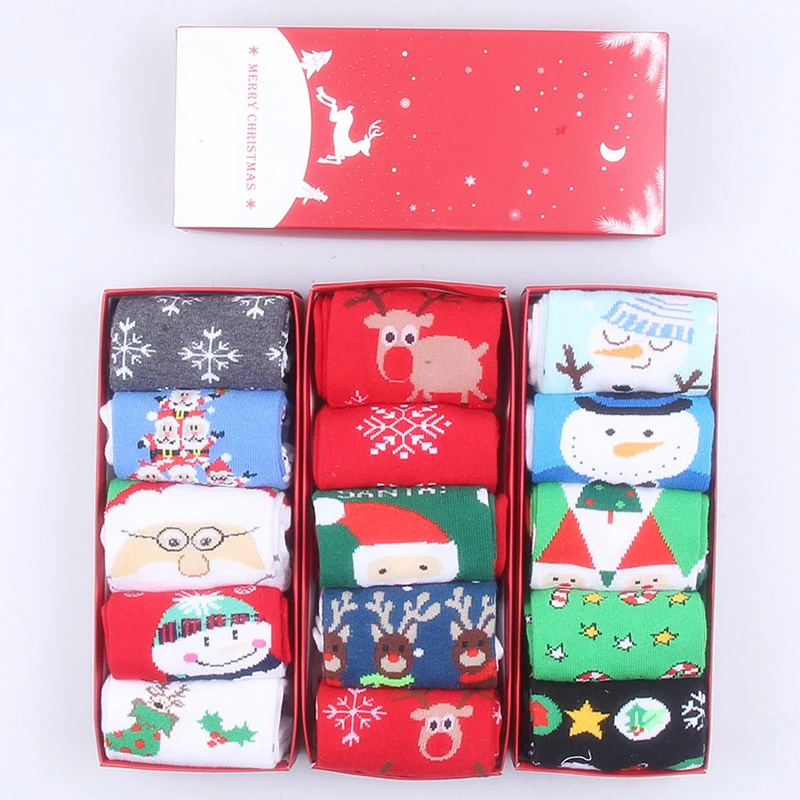 

Fitshinling New In 2022 Christmas Socks For Adult 4 Pairs New Year Xmar Elk Happy Couples Calcetines Mujer Snowman Funny Sokken