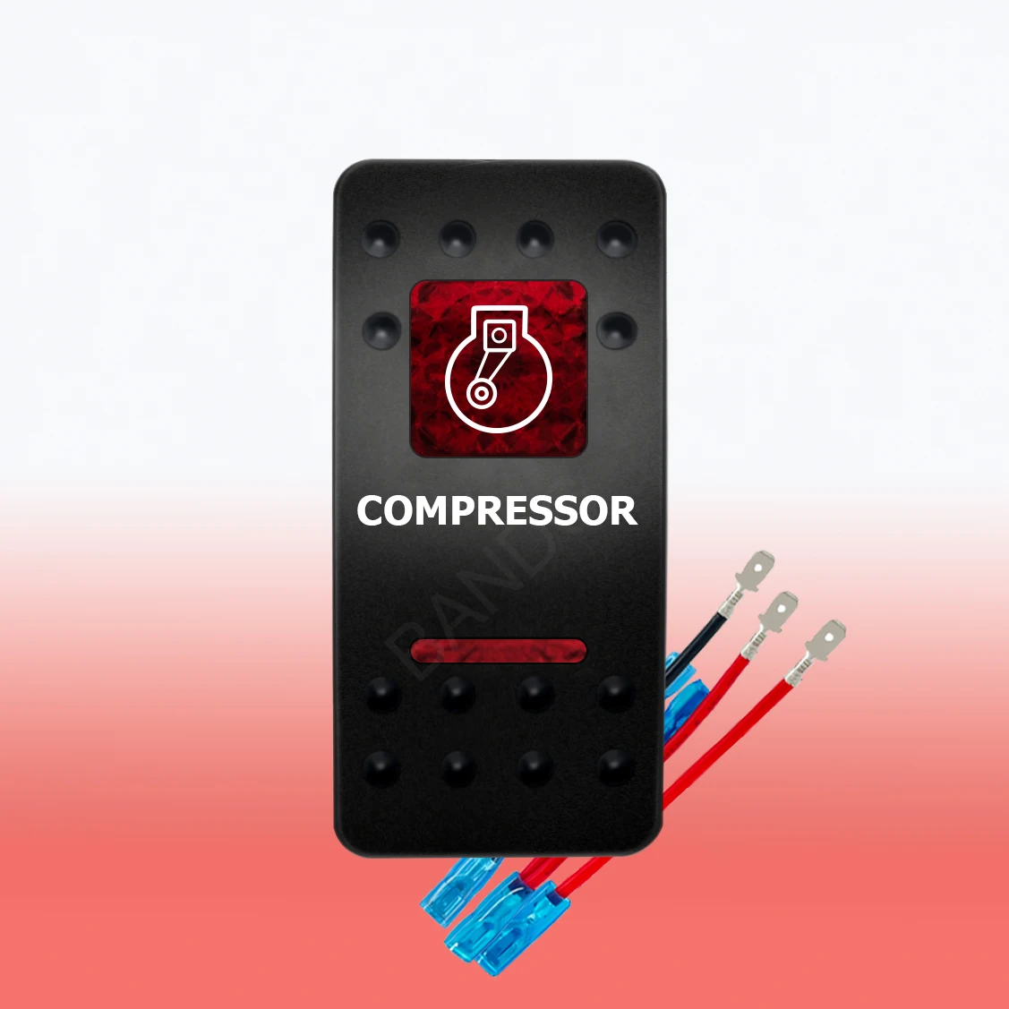 

Кулисный переключатель WARNING 12 В, водонепроницаемый тумблер включения-выключения и включения-выключения, красная светодиодная кнопка для переключателей Narva ARB, замена