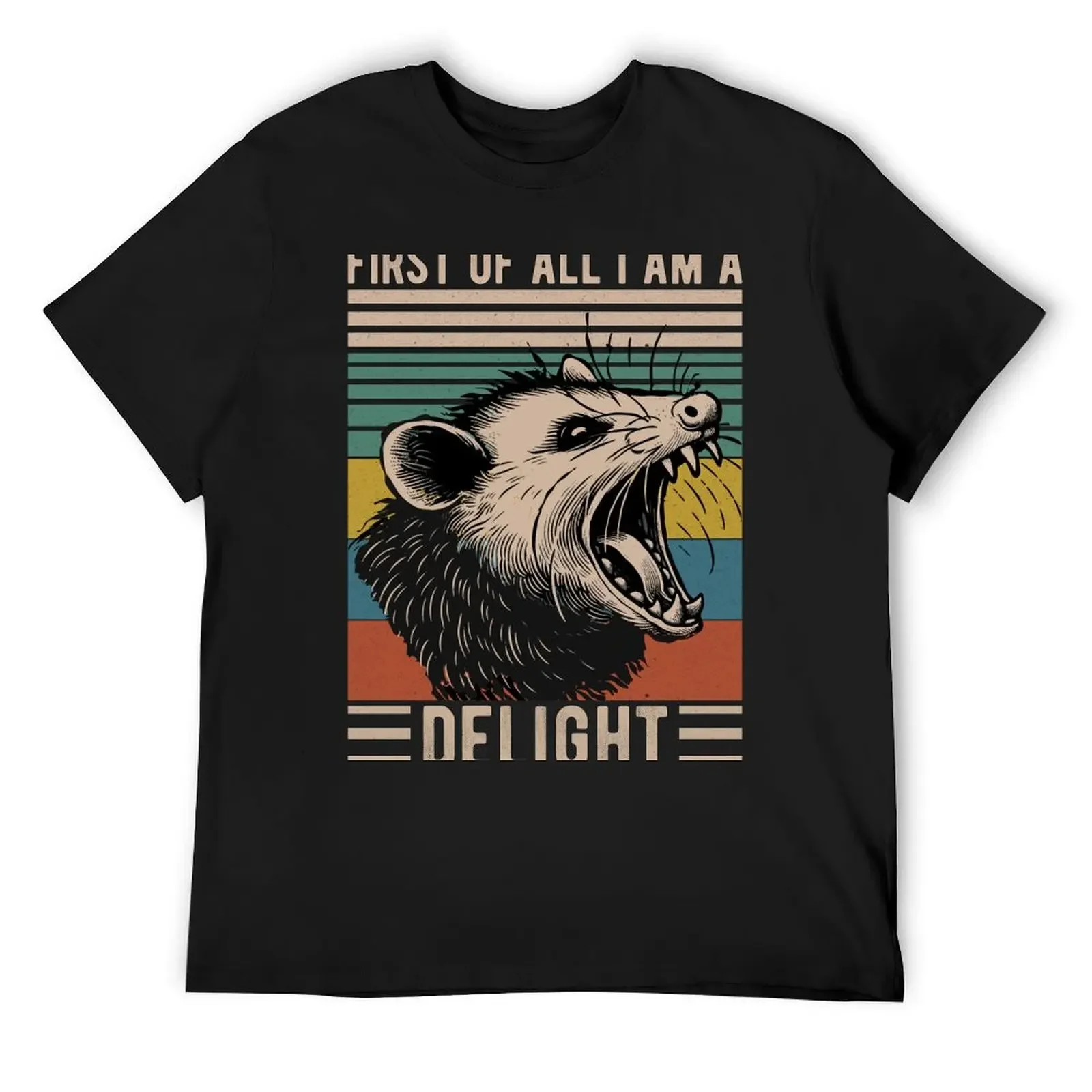Забавная футболка First Of All I'm A Delight Angry Opossum Possum крутая винтажная на заказ мужская