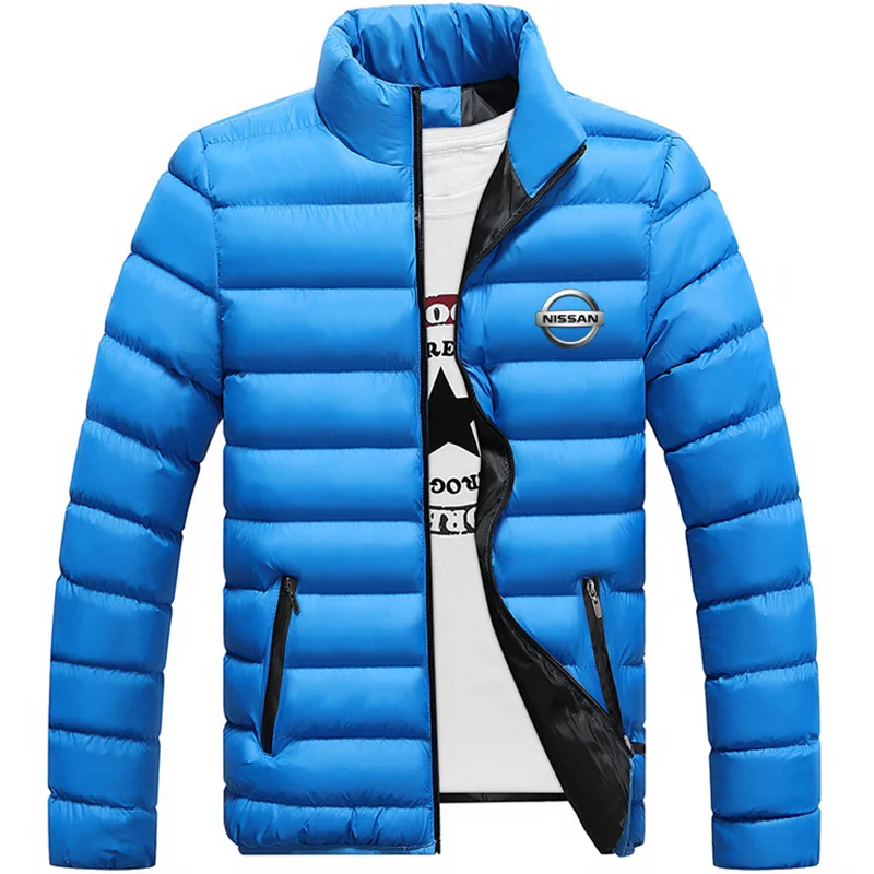 

M-5xl Autumn Winter Men Casual Padded Harajuku Overwear for Nissan Car Logo Zipper Jacket Coats Warm Sweatshirt Man Hip Hop Tops