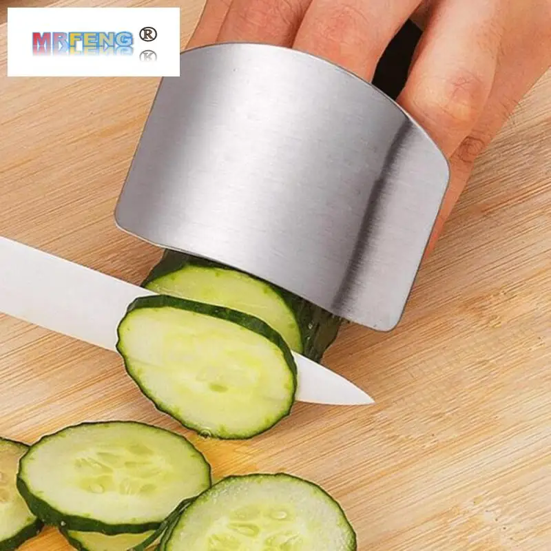 

1pcs Stainless Steel Finger Protector Kitchen Knife Cutting Cooking Finger Protector Safe Kitchen Durable Chop Shield Cut Gadget