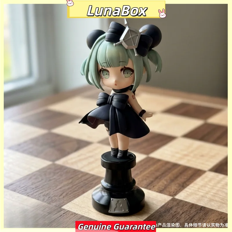 Фото Оригинальная мини-фигурка Hatsune Miku из серии Chess, черно-белая, в стиле Blind Box, коллекционная аниме-фигурка для декора рабочего стола, для коллекционеров аниме. №5